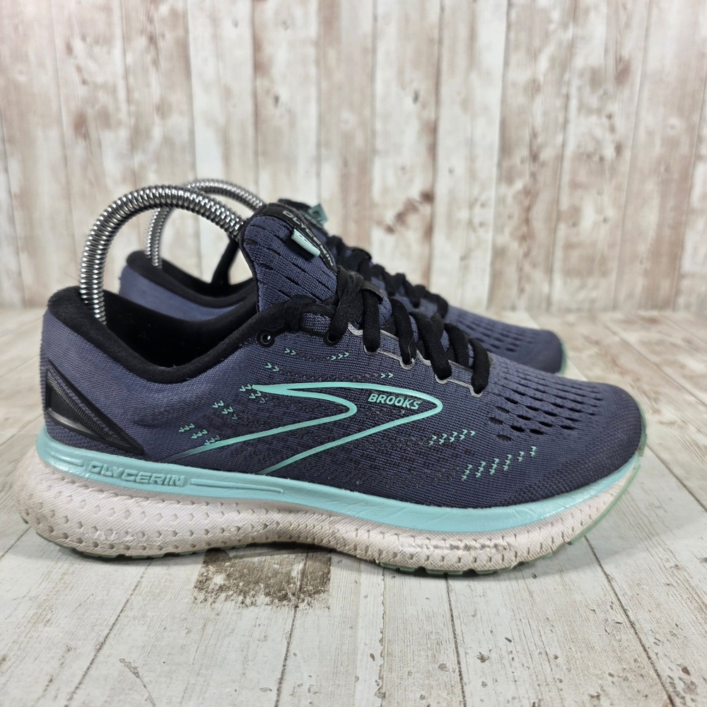 Brooks Glycerin 19 Womens Running Shoes Navy Aqua 1203431B473 Size 7